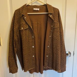 Leopard Fridge Snap Jacket